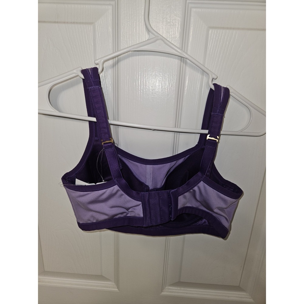 Natori Sports Bra Lilac Deep Iris 34B Underwire Adjustable Straps Back Closure - Picture 2 of 3